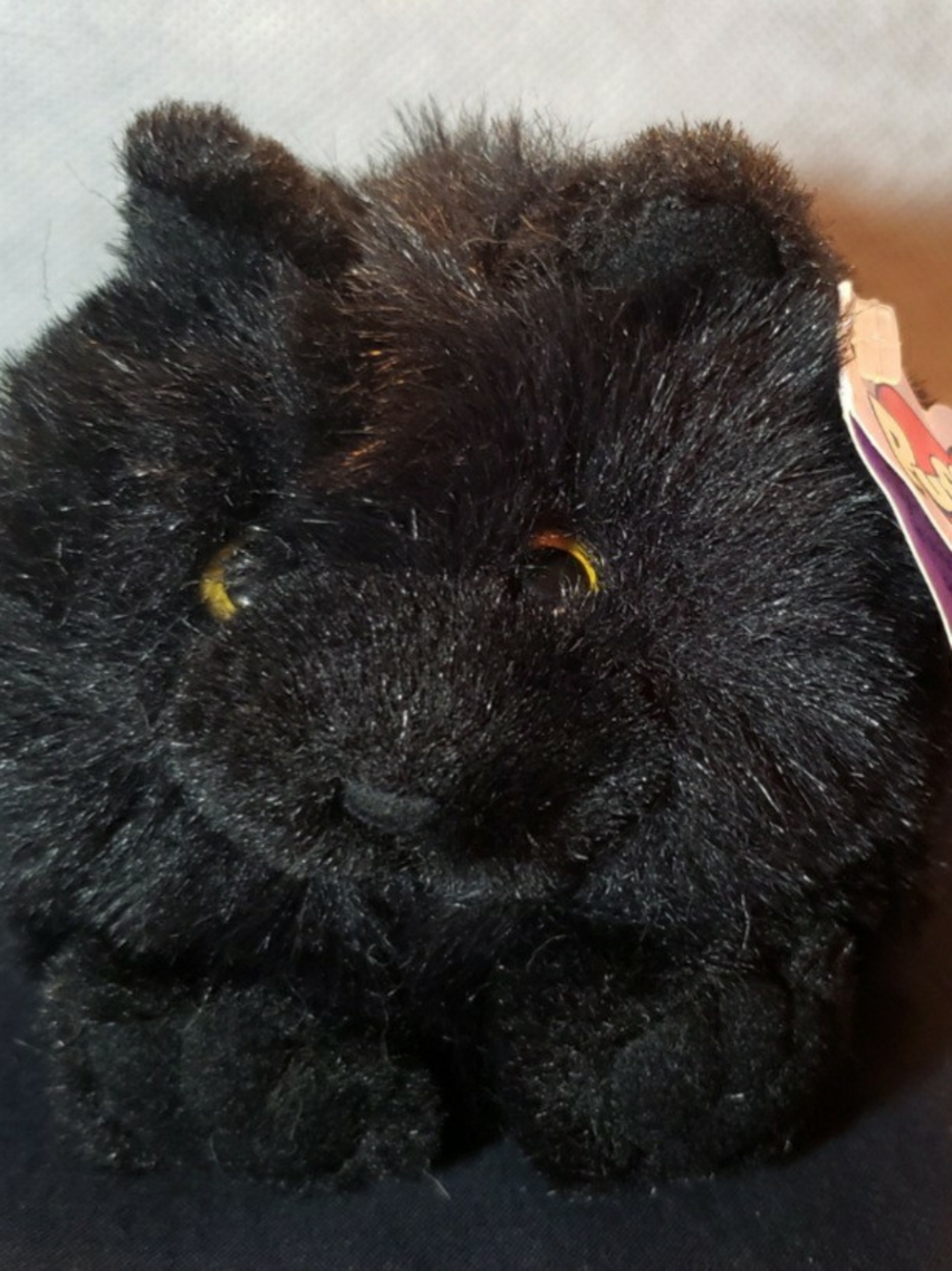 VINTAGE 1990s PUFFKINS “SHADOW” THE BLACK CAT PLUSH COLLECTIBLE-Halloween